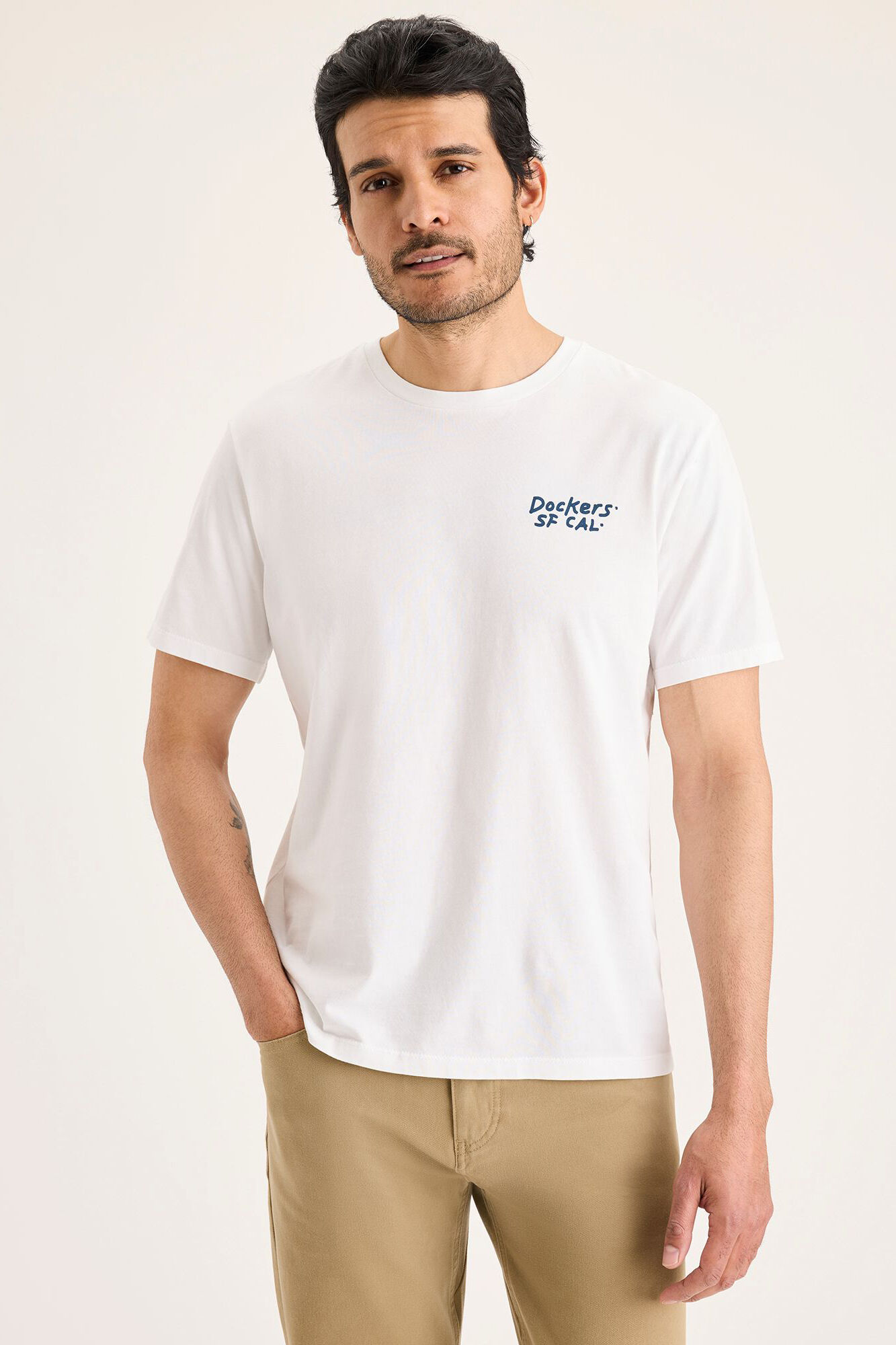 Dockers T-shirt decote redondo Impress&atilde;o