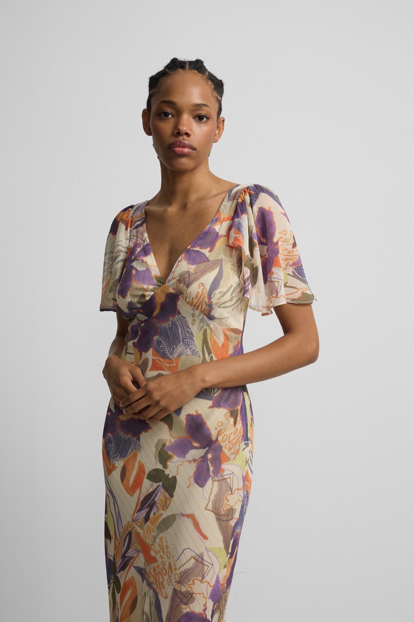 Silbon Floral print long dress Multicolour