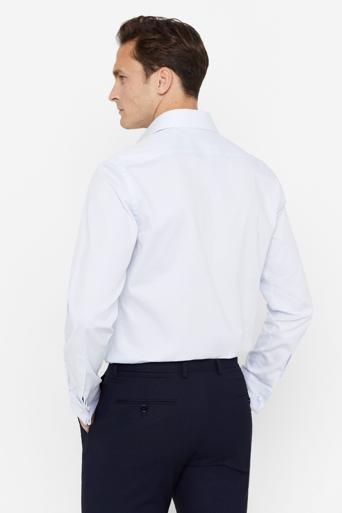 Cortefiel Easy-iron structure dress shirt Blue