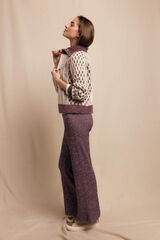 Slowlove Calças largas de malha Roxo