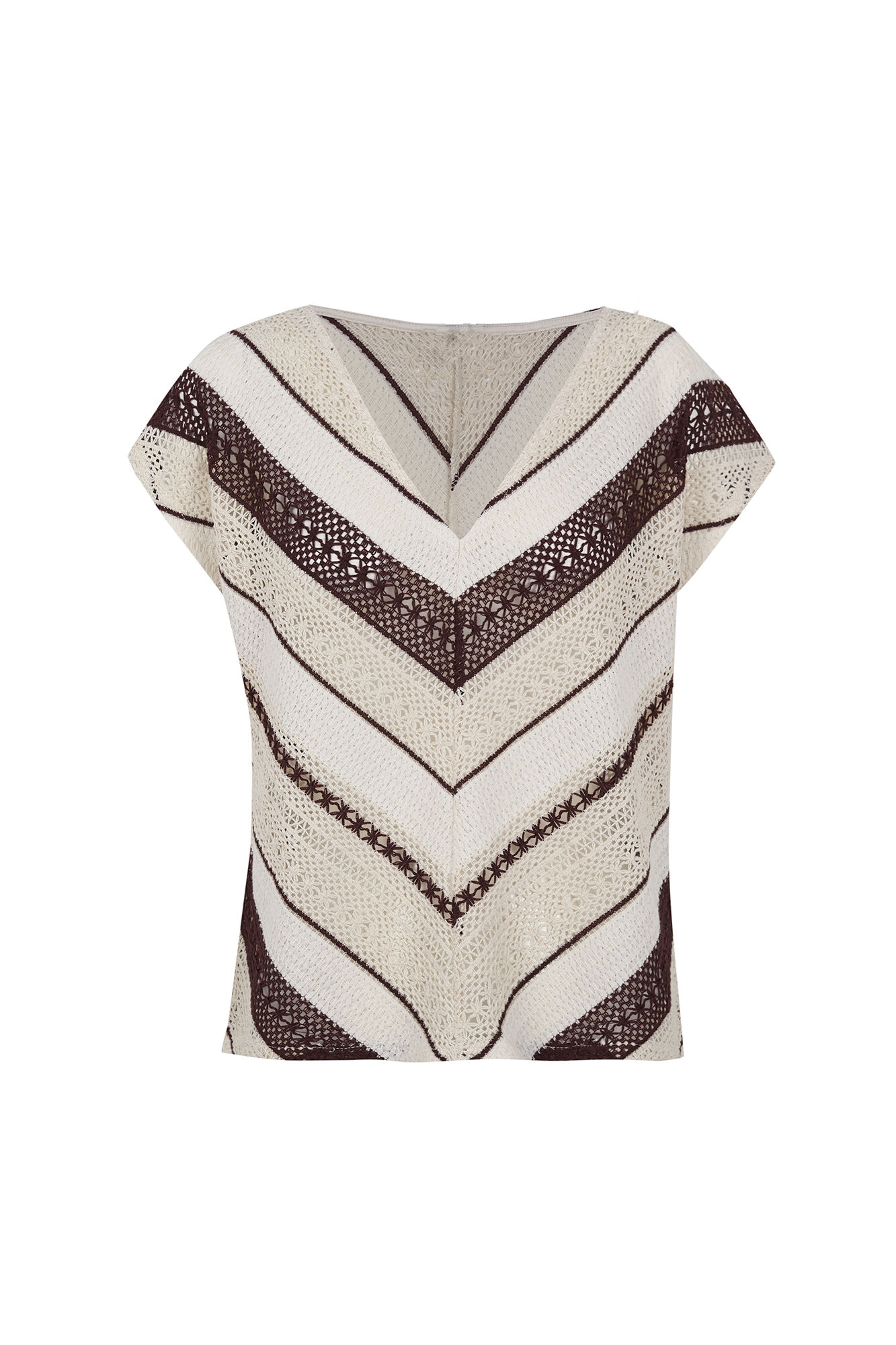 Cortefiel T-shirt em crochet multicolor Granada