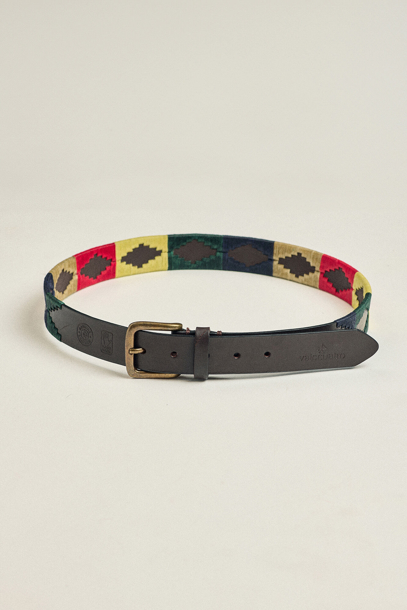 Valecuatro Cinto de pele Valecuatro modelo Soy&oacute;n Amarelo