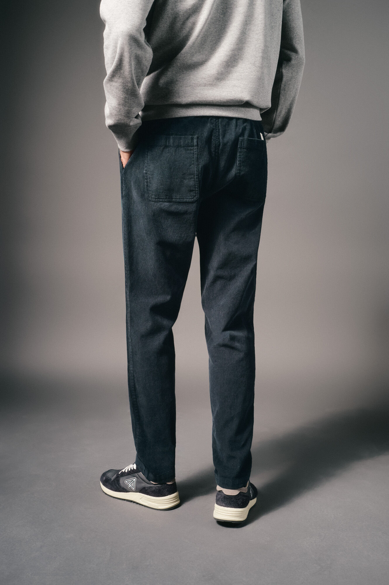 OOTO Cal&ccedil;as de veludo veludo com el&aacute;stico Azul