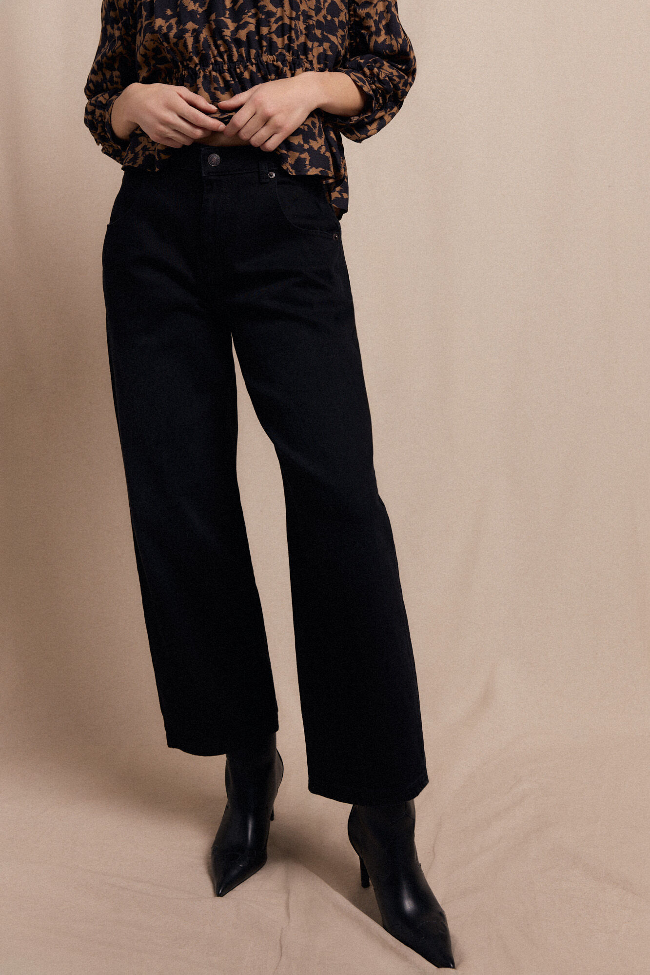 Slowlove Pantal&oacute;n barrel Negro