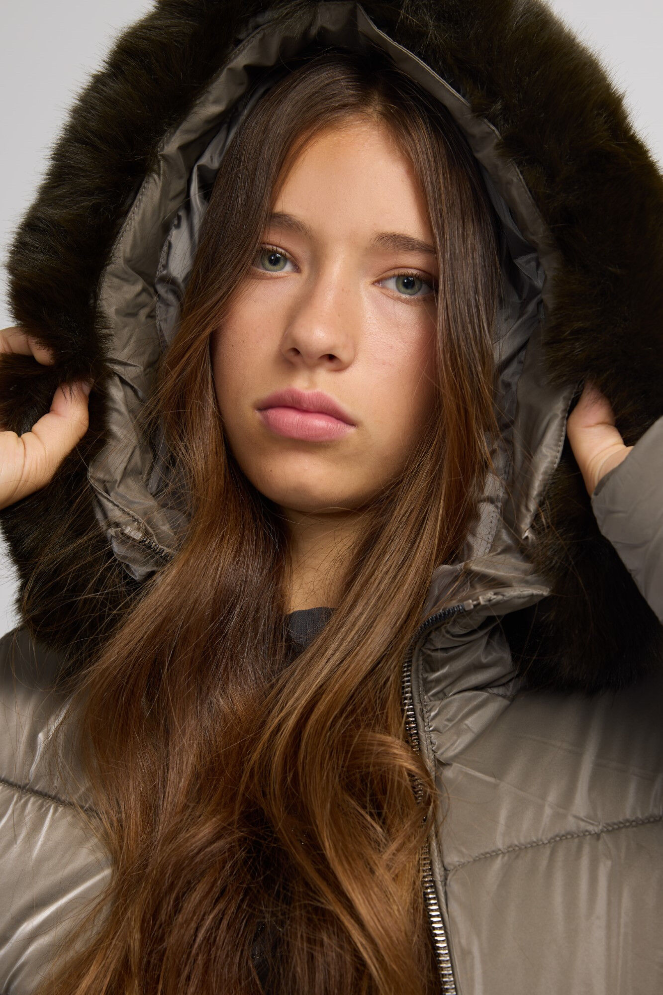 Silbon Parka corta acolchada Kaki