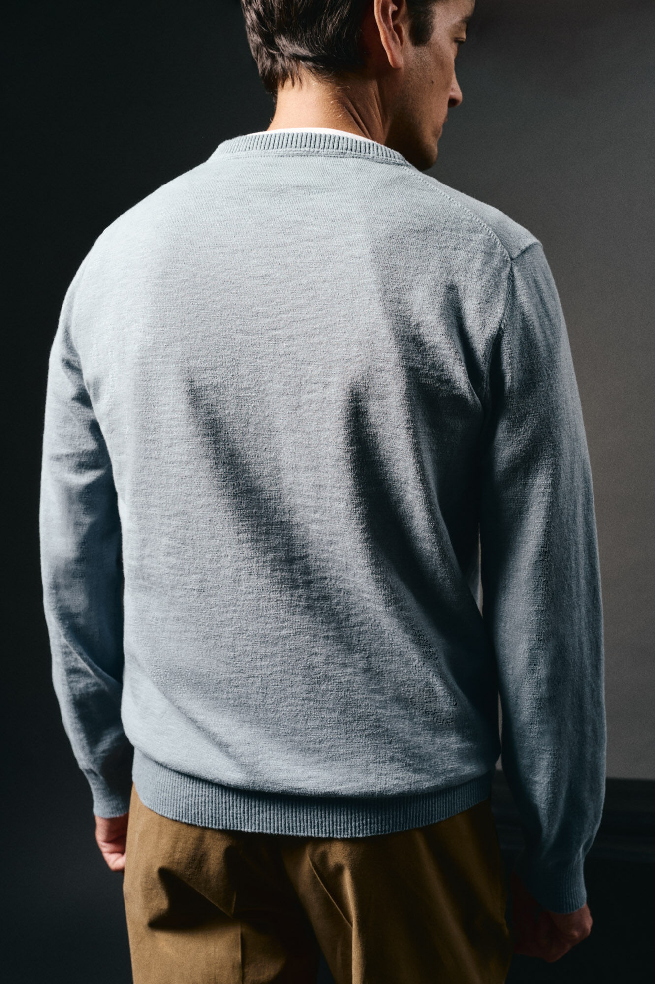 OOTO Jersey cuello redondo algod&oacute;n Azul