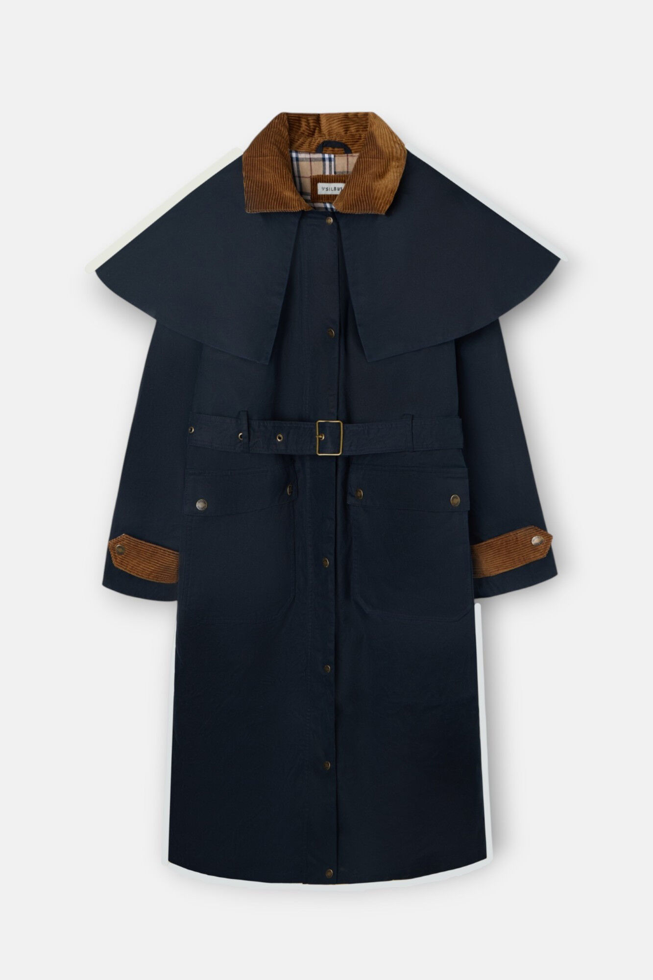 Silbon Parka longa encerada Azul