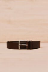 OOTO Cinto de pele Castanho