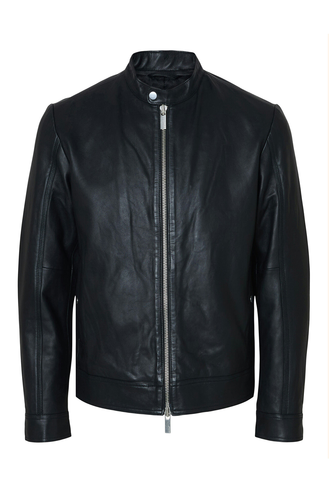 Selected Blus&atilde;o de pele Preto