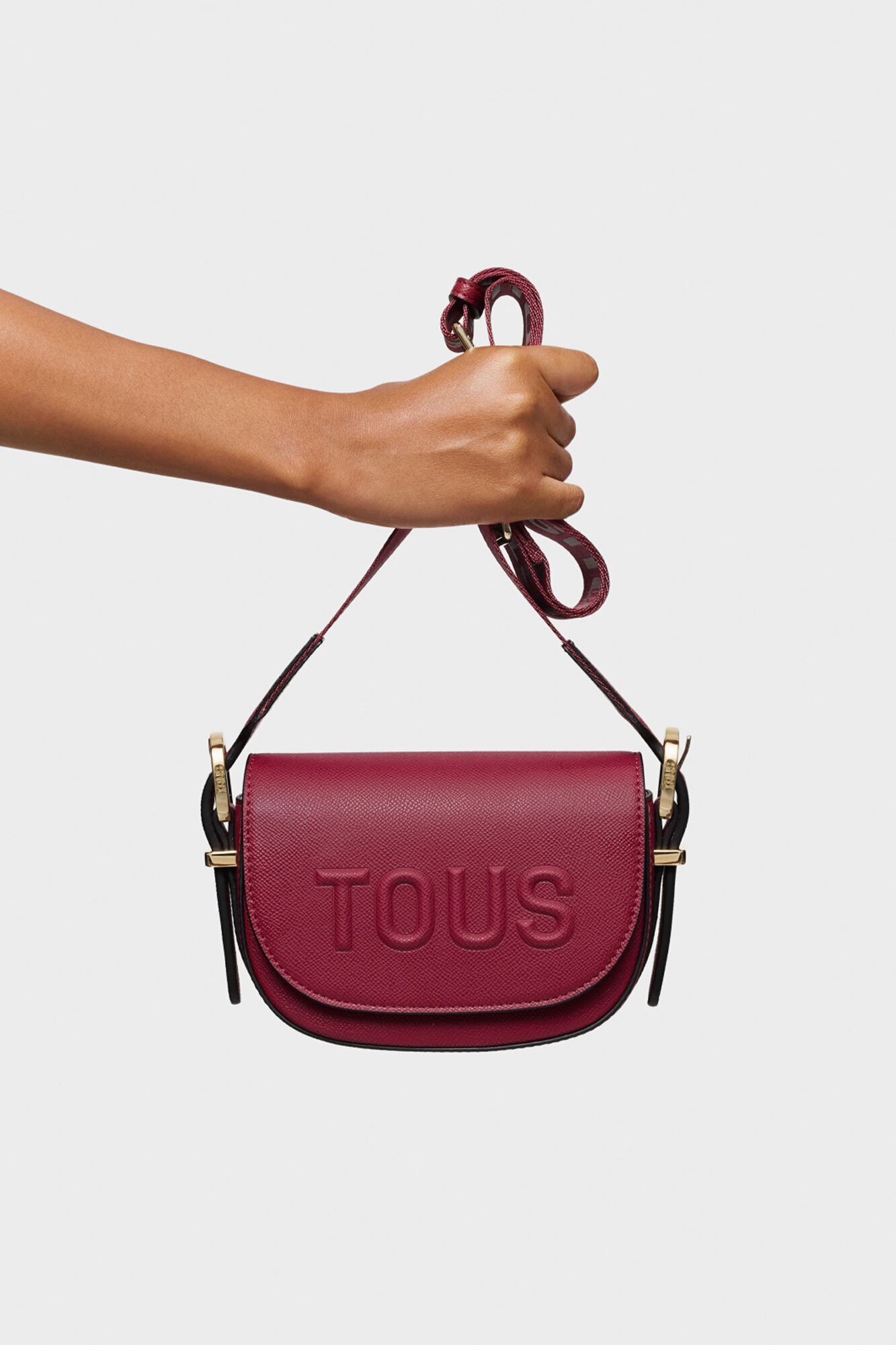 Tous TOUS Brenda garnet crescent mini crossbody bag Maroon