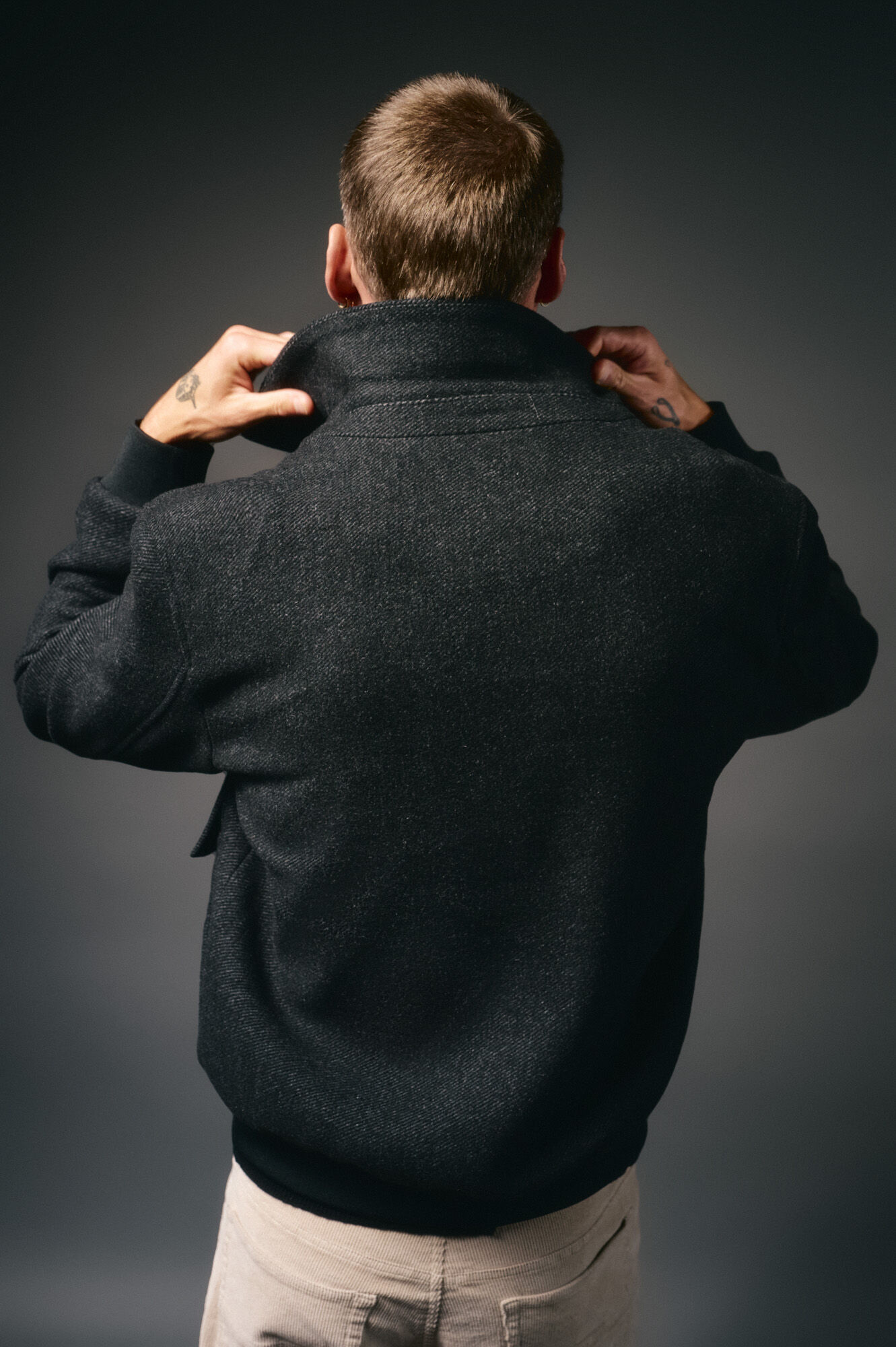 OOTO Casaco de l&atilde; borrego Cinzento