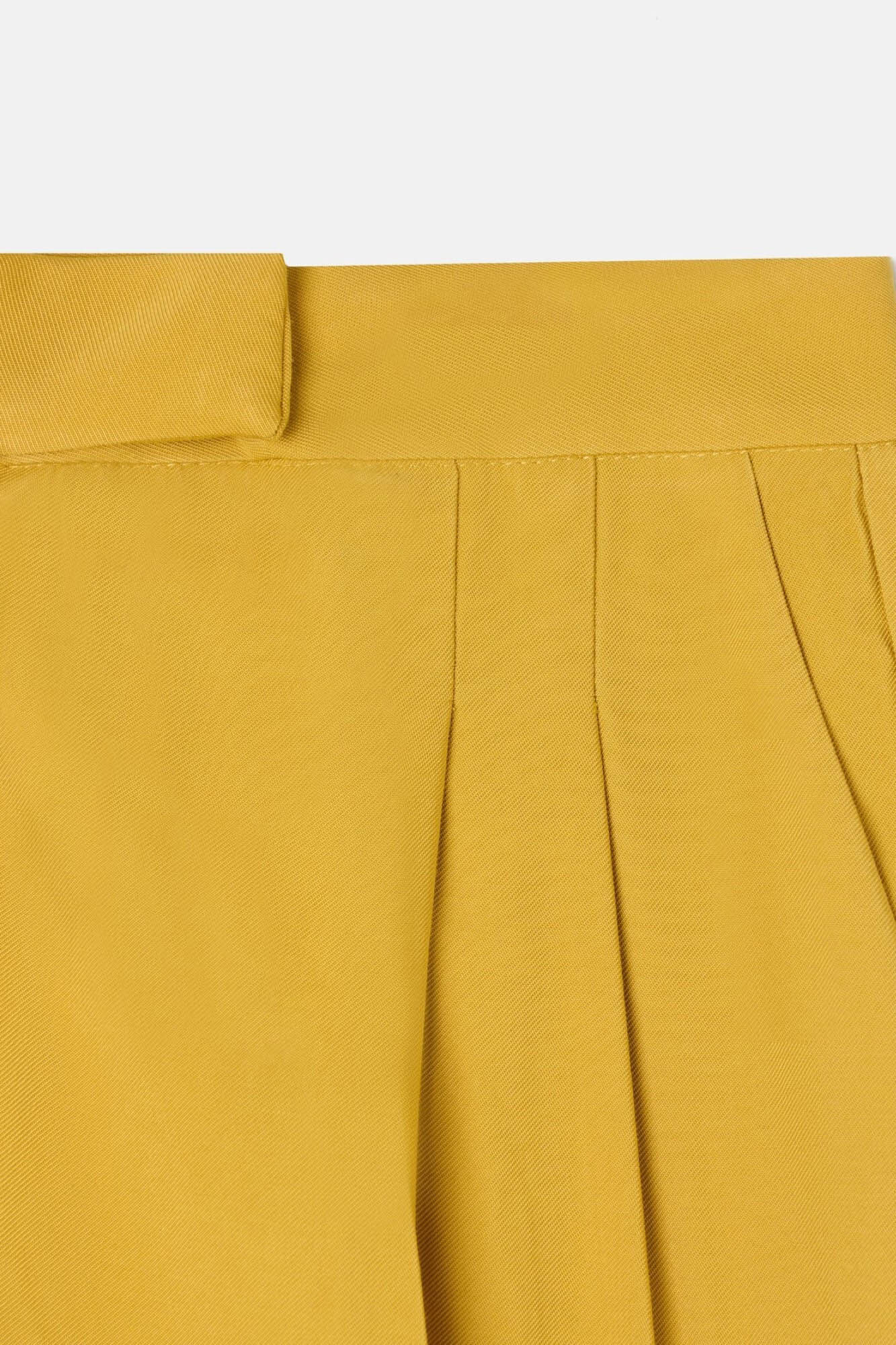 Silbon Cal&ccedil;as plissadas Amarelo