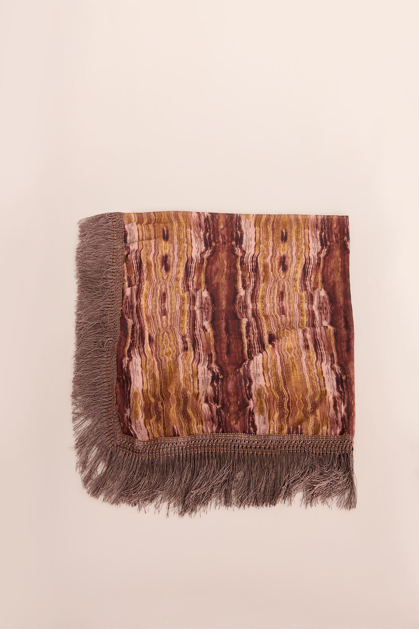 Slowlove Len&ccedil;o de seda estampagem flores