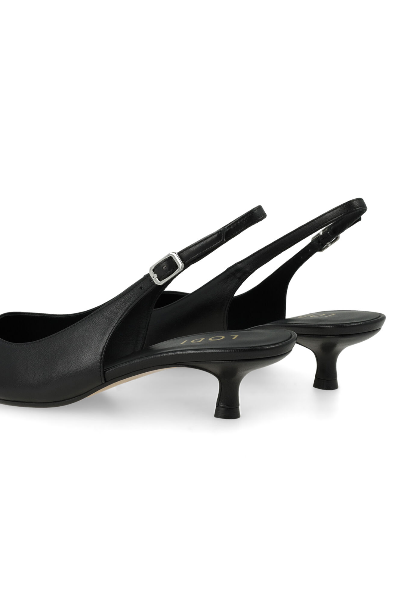 Lodi Sapatos de salto destalonados em pele Preto