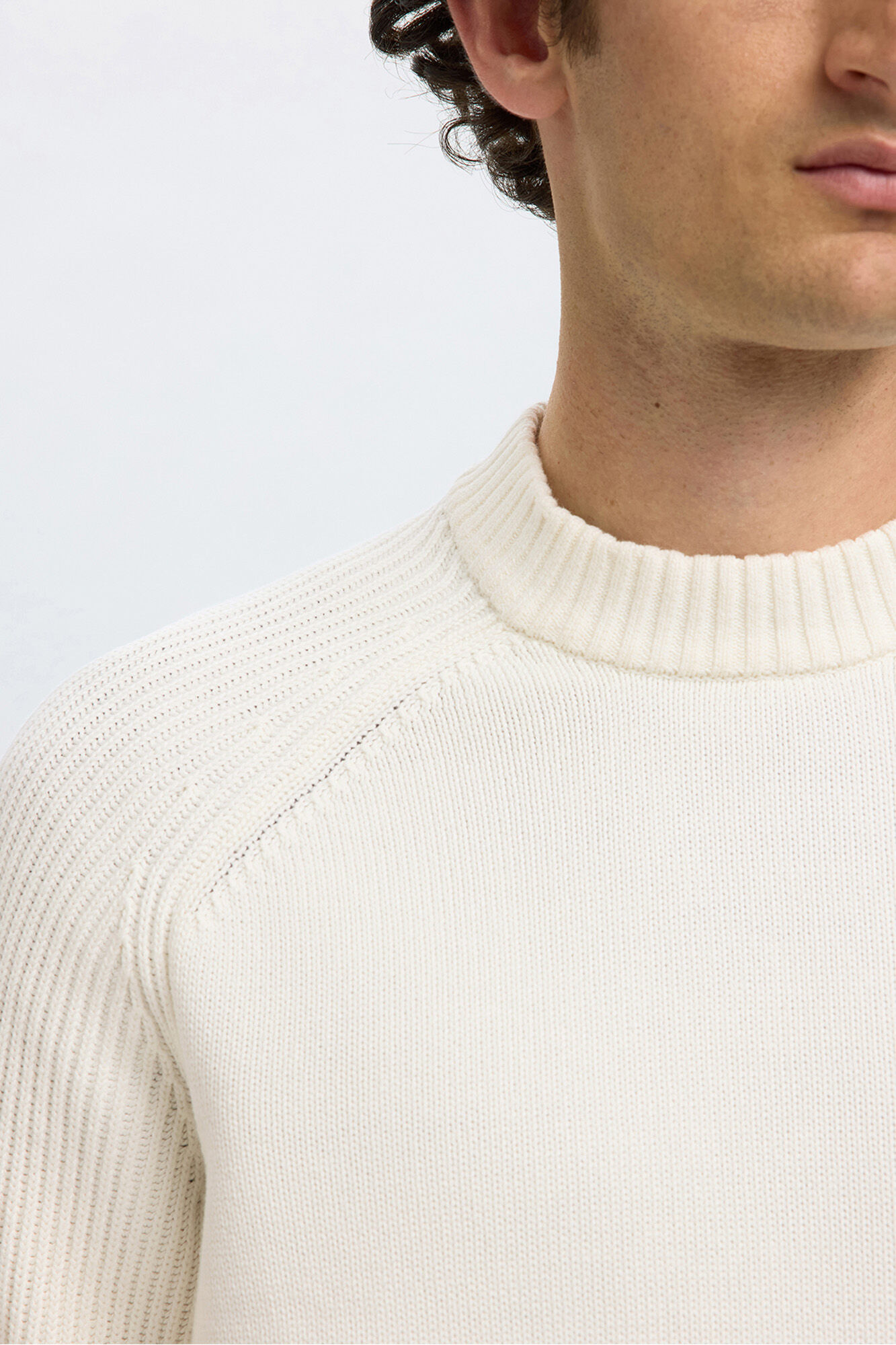 Selected Camisola de gola alta 100% algod&atilde;o org&acirc;nico. 