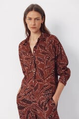 Cortefiel Printed shirt Printed brown