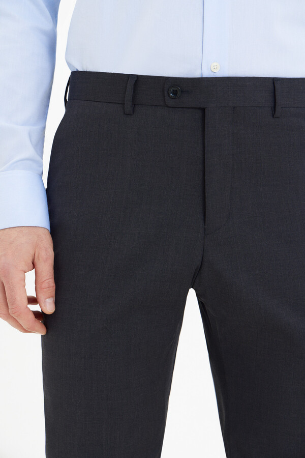 Cortefiel Plain coolmax® trousers Dark grey