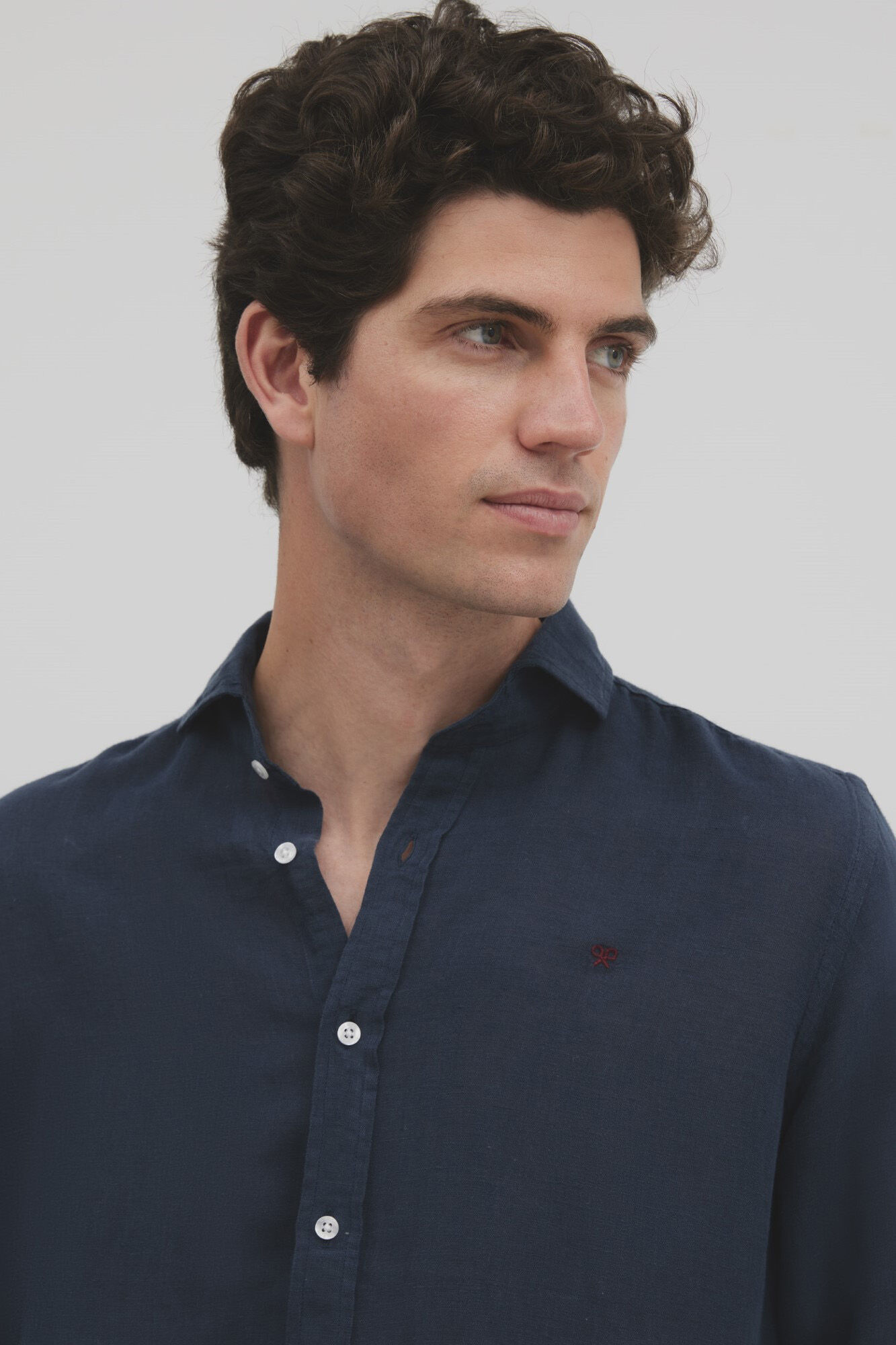 Silbon Lightweight sport shirt  Navy