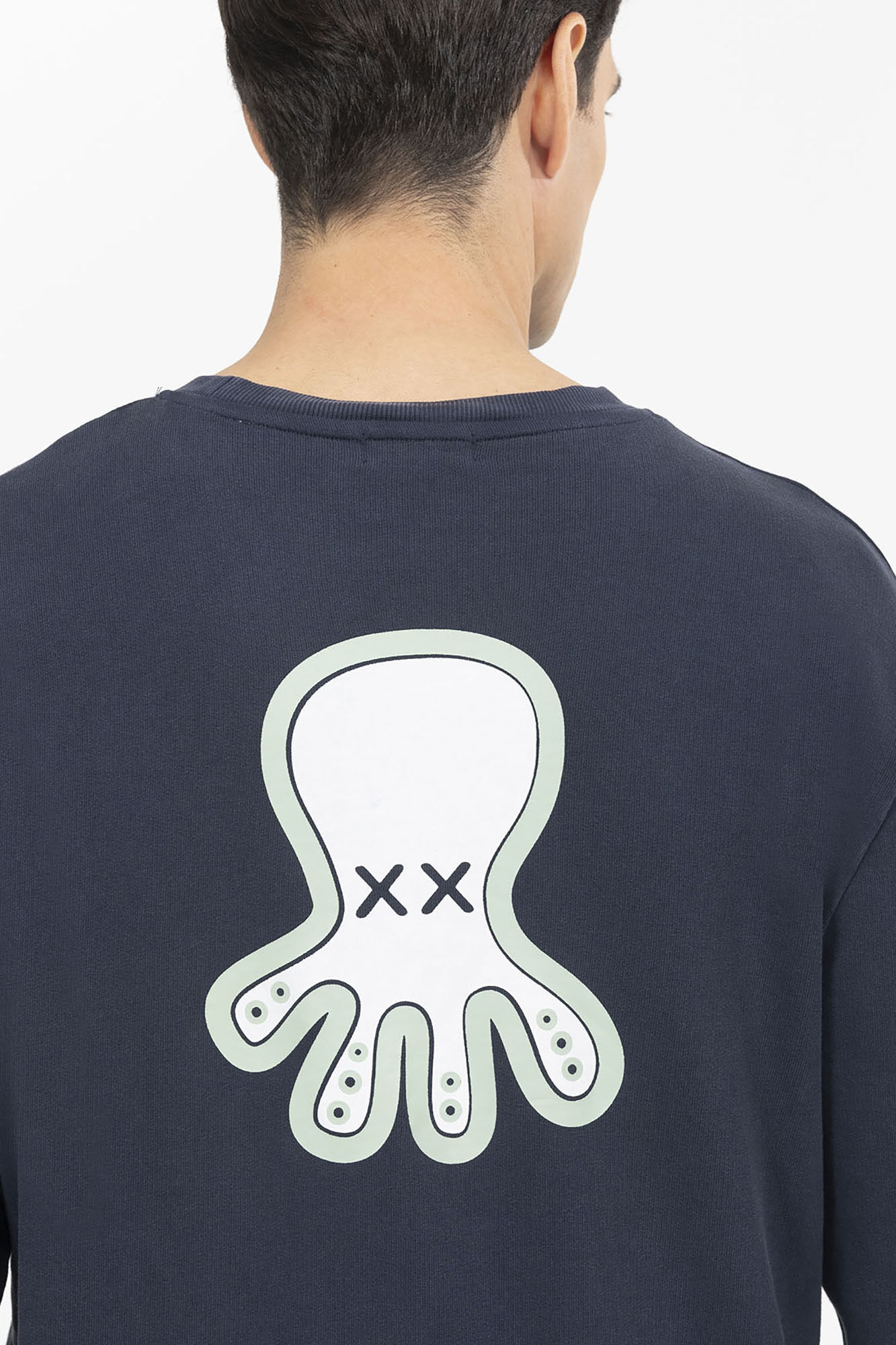 elPulpo Sudadera estampado triple logo Azul oscuro