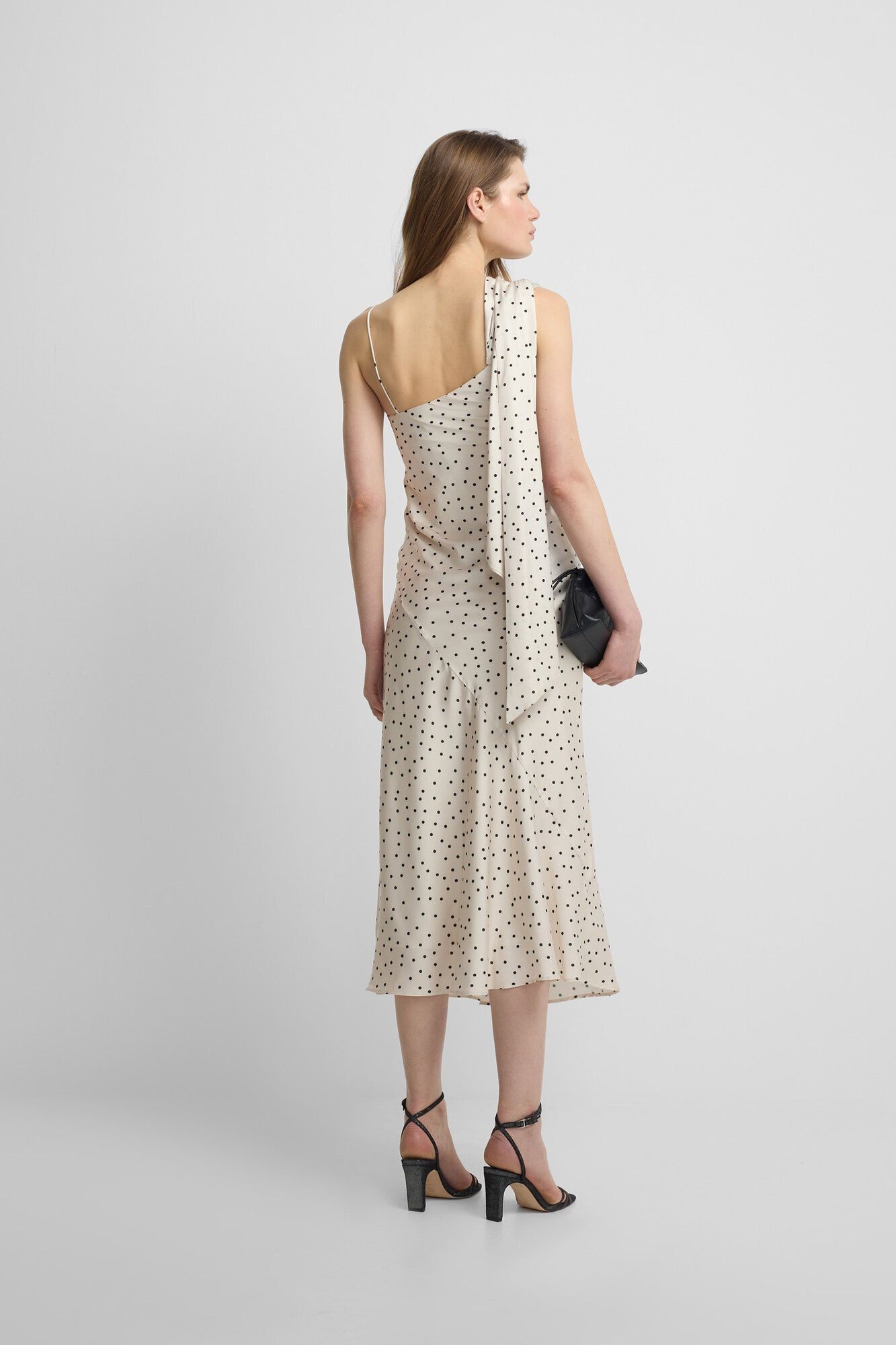 Silbon Polka-dots slip dress Printed white