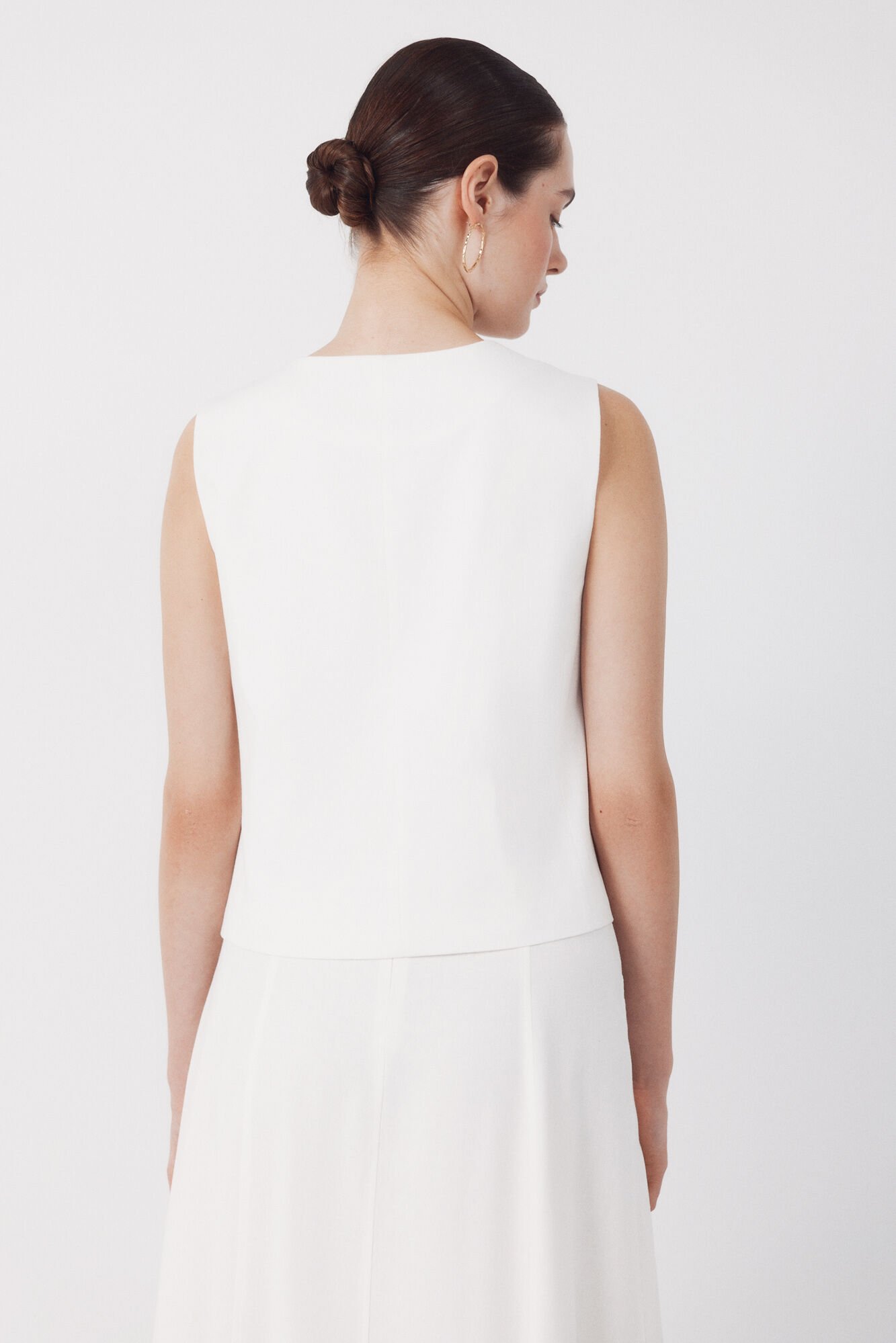 Cortefiel Tailored waistcoat White