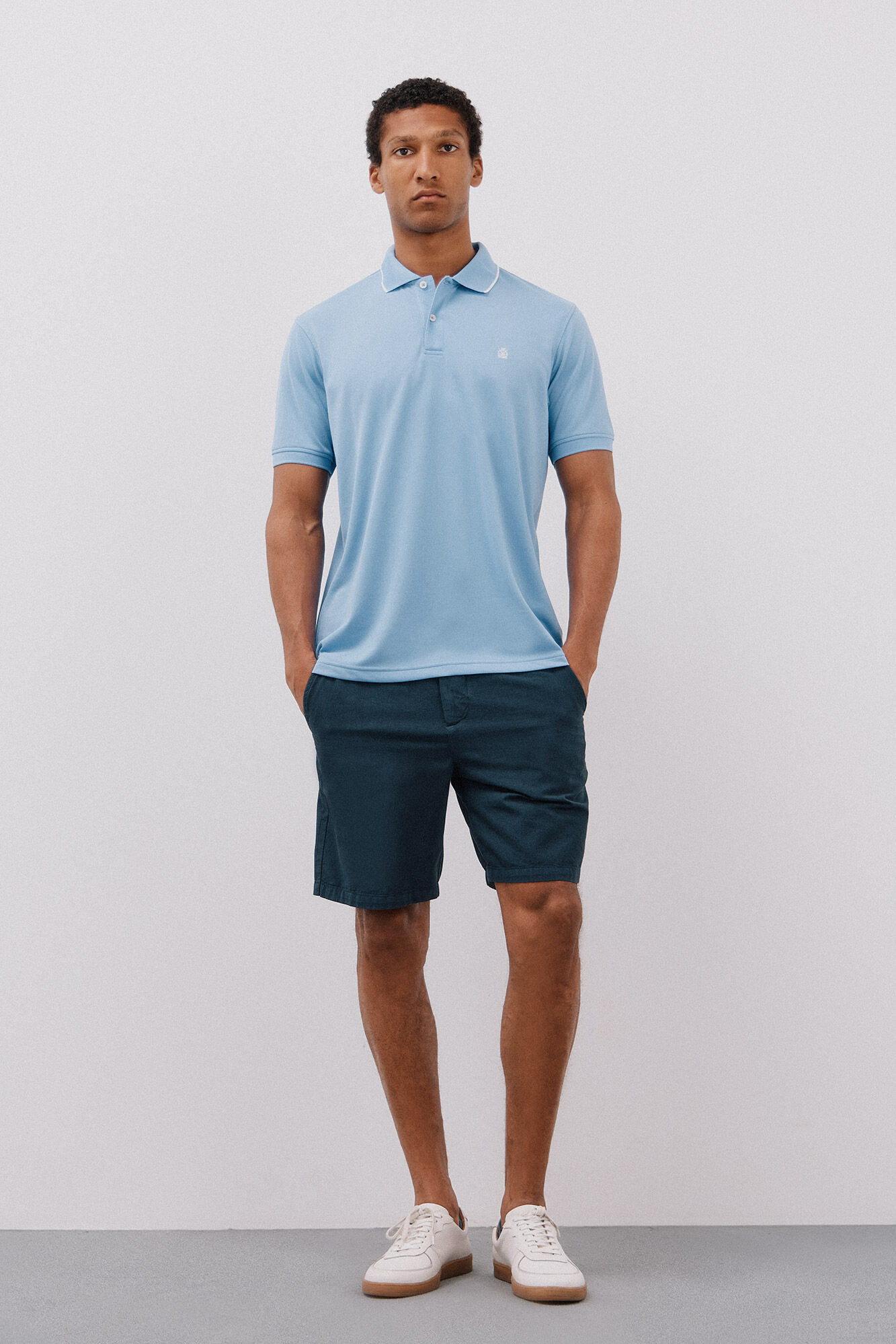 Cortefiel Coolmax&reg; polo  Blue