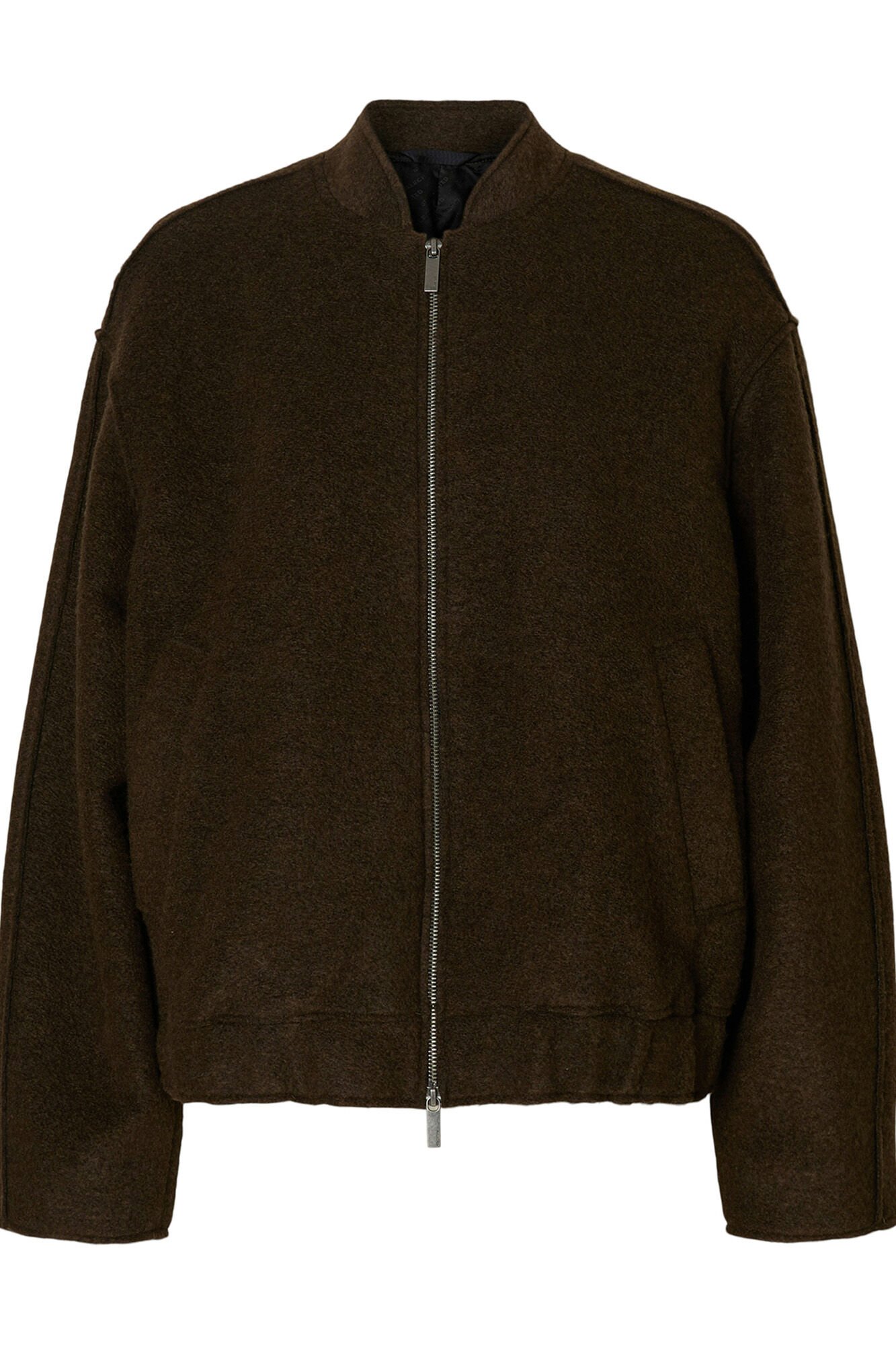 Selected Casaco bomber de l&atilde;.  Castanho