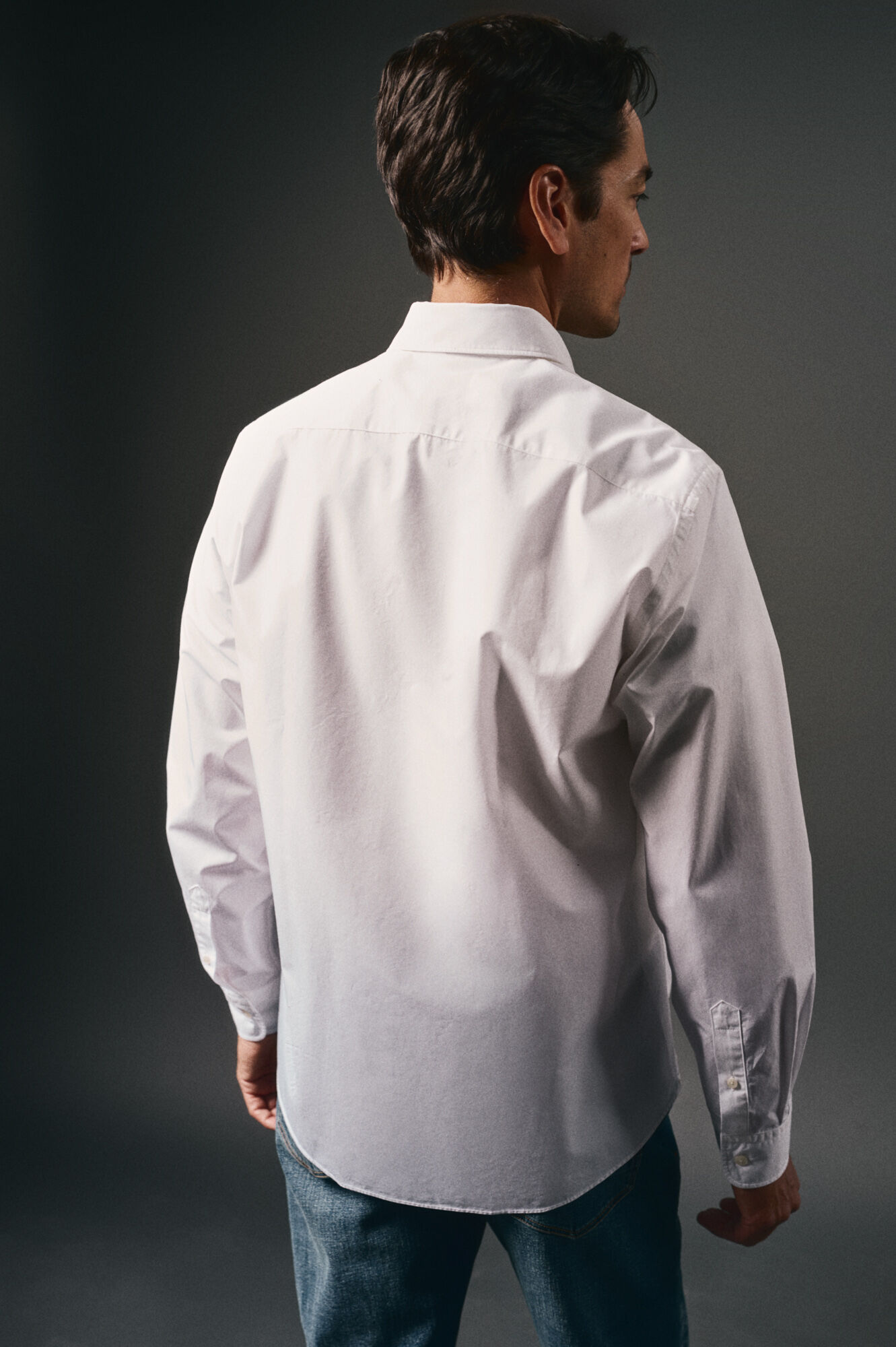 OOTO Camisa de popelina lisa Branco