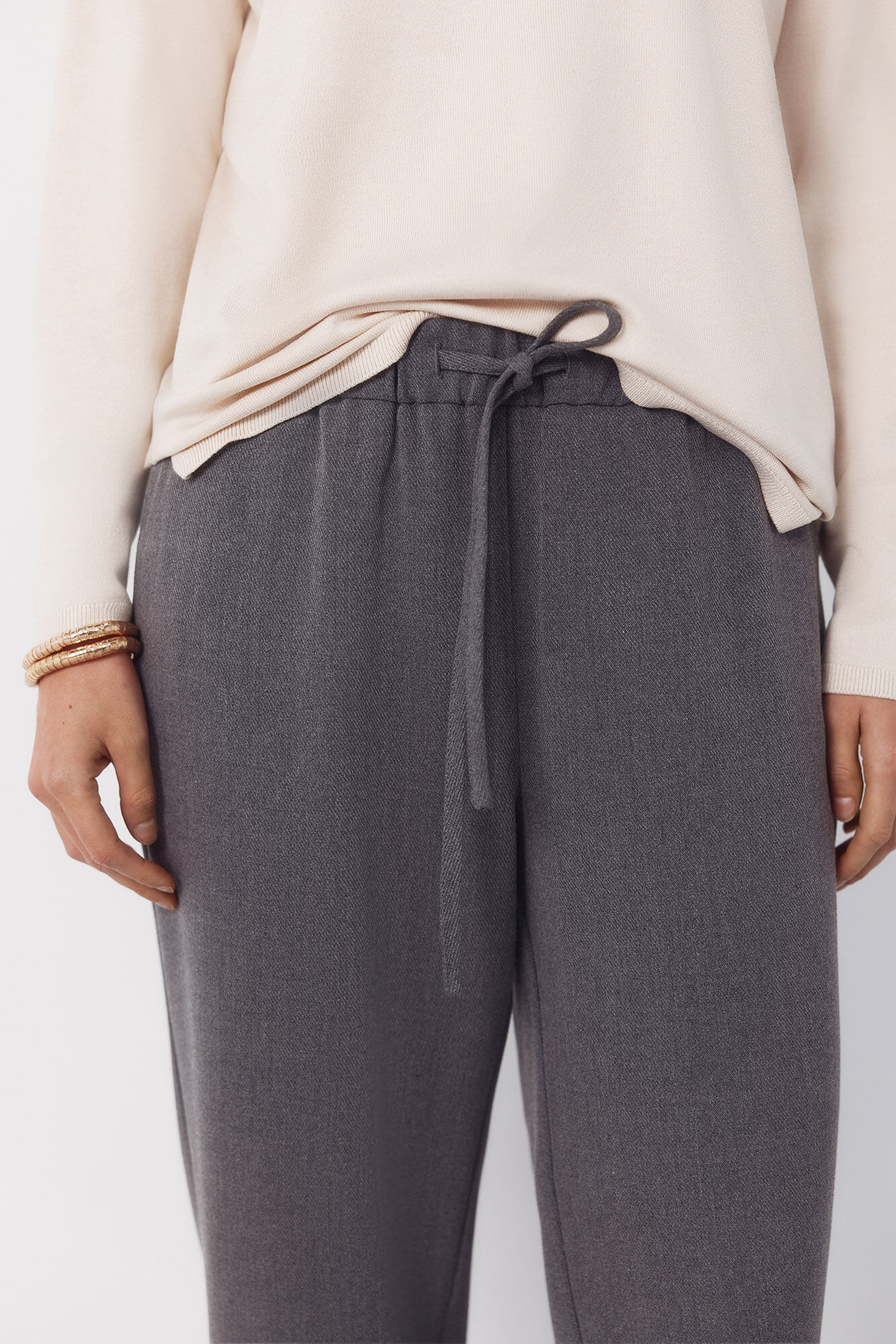 Cortefiel Women's jogger pants Dark grey