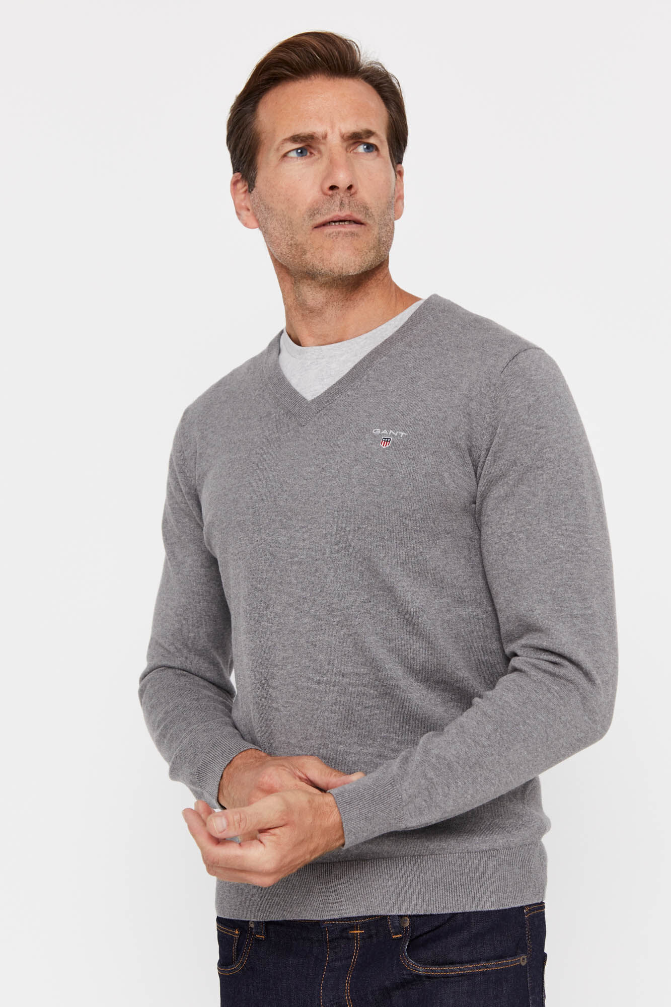 Gant V-neck jumper Grey