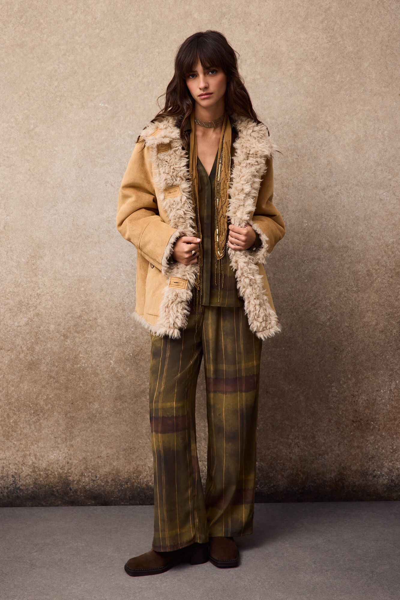 Slowlove Double-faced coat Nude