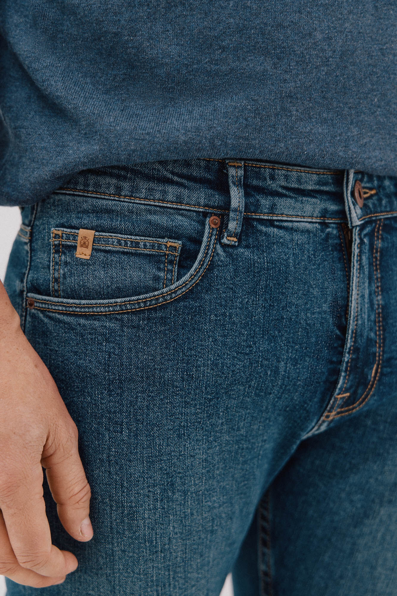 Cortefiel Slim fit jeans Blue