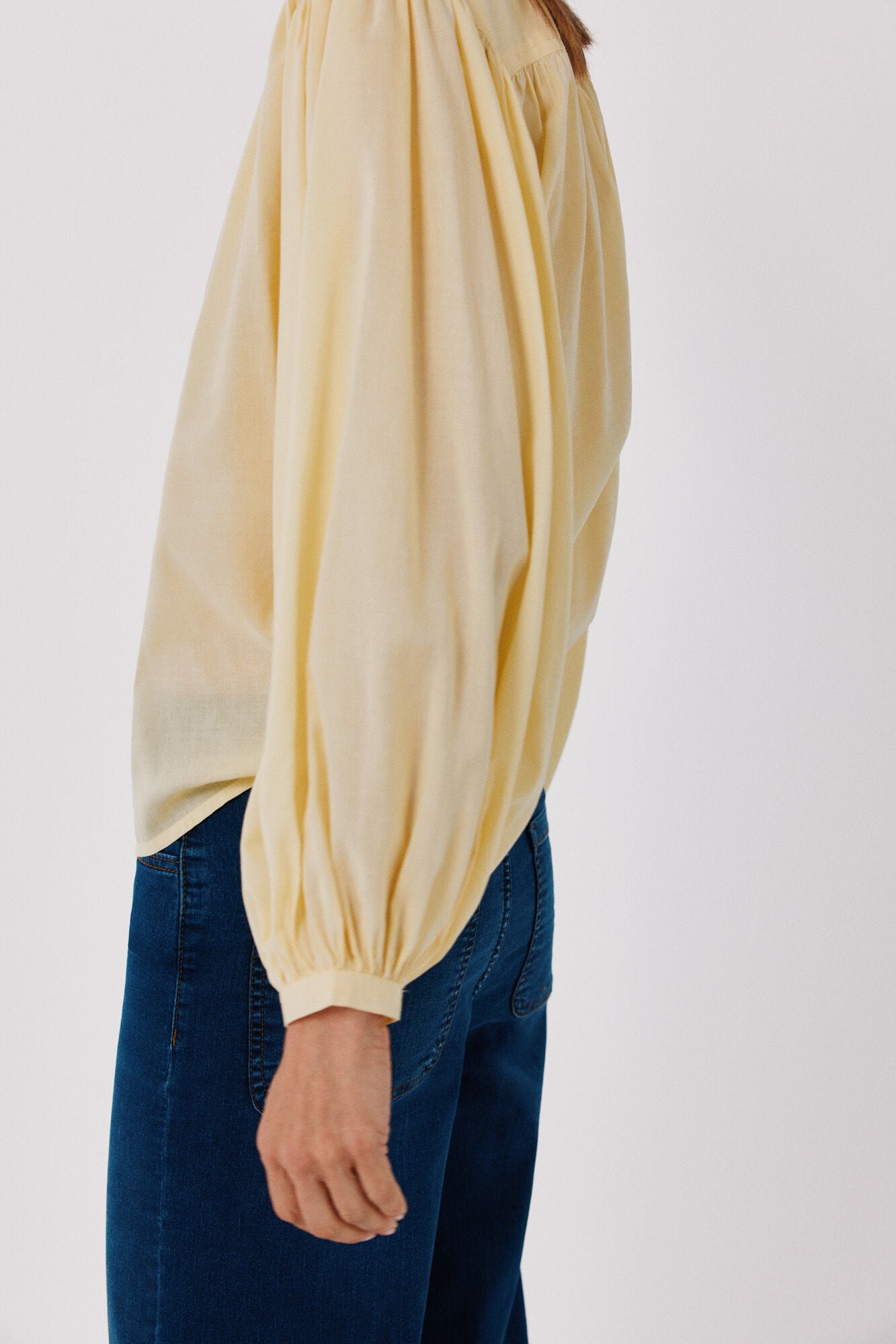 Cortefiel Cotton shirt Yellow