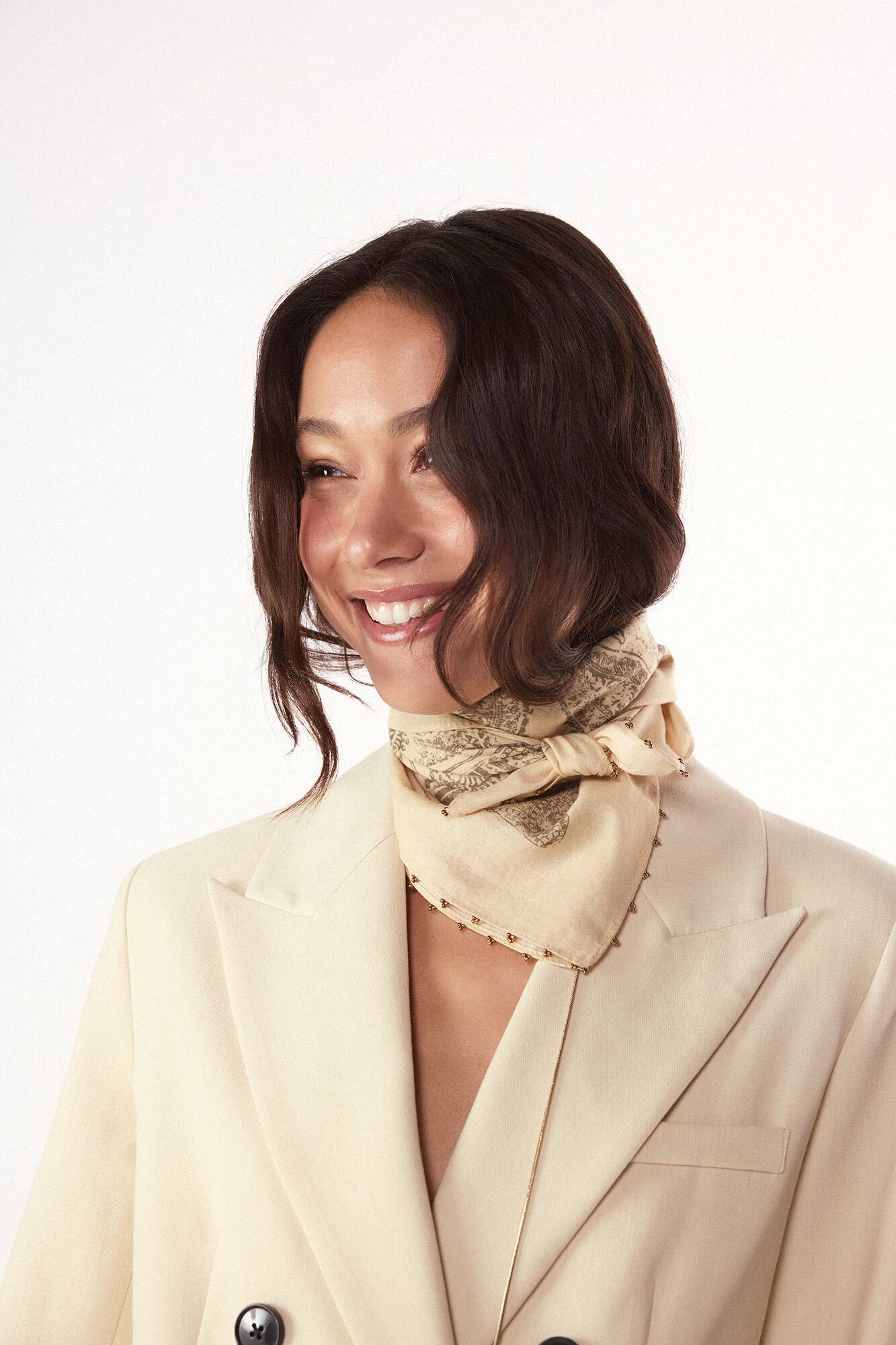 Slowlove Chaqueta americana cruzada Amarillo