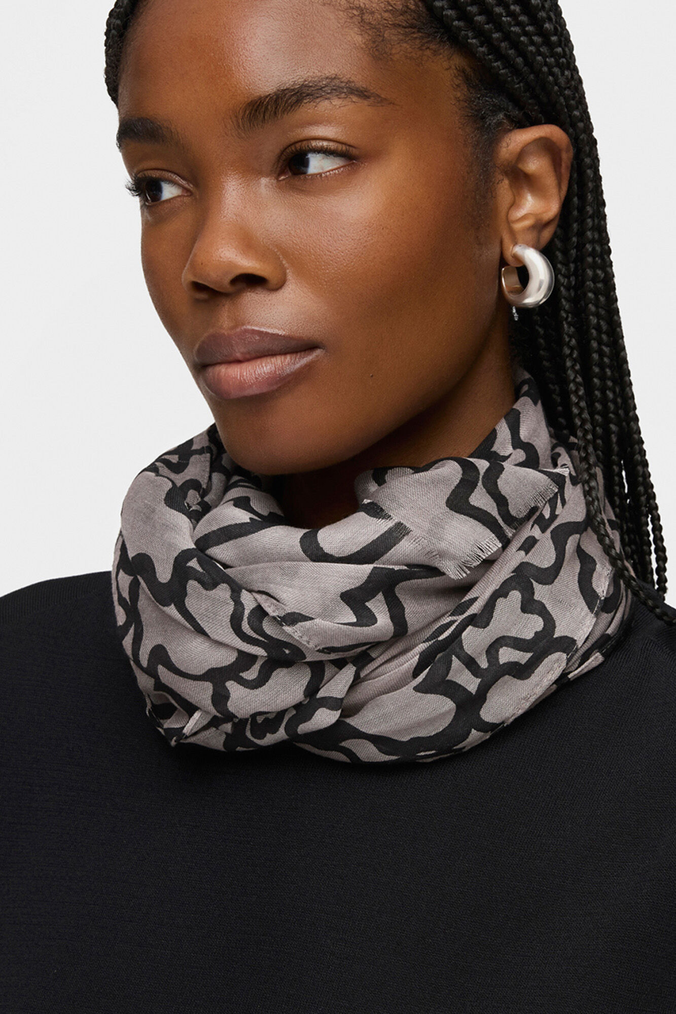 Tous Foulard Kaos en color piedra Gris