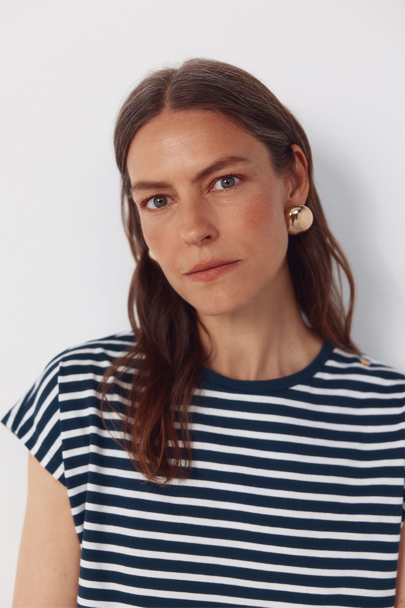 Cortefiel Gold stud earrings Yellow