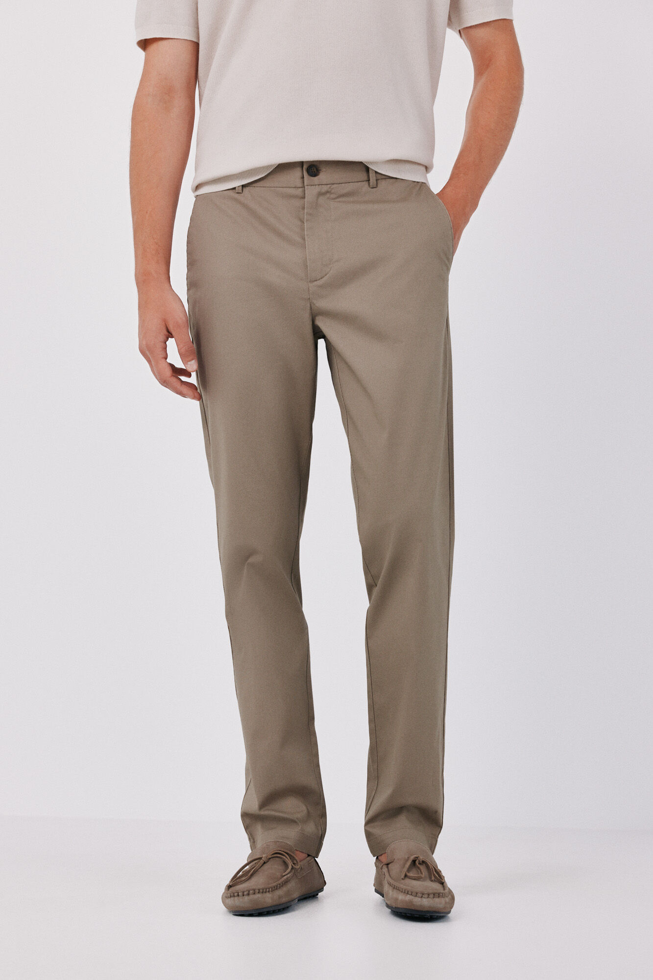 Cortefiel Print regular chinos