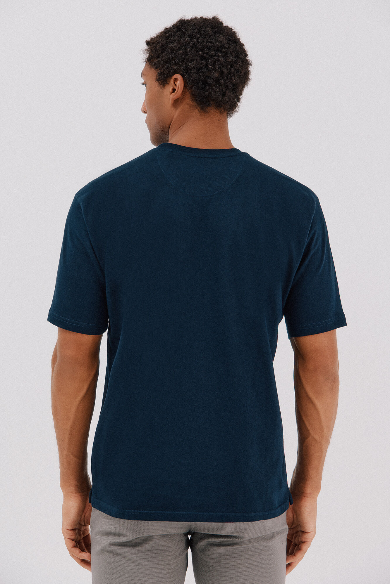 Cortefiel Basic T-shirt Navy