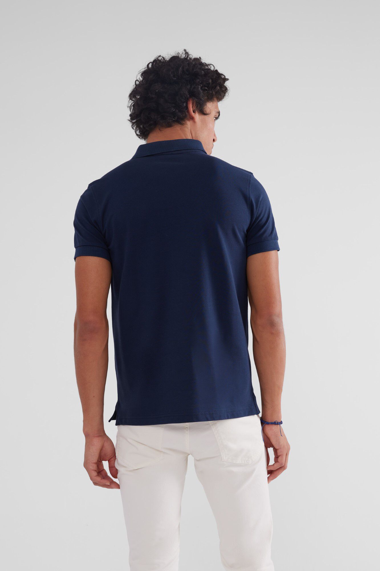Silbon Navy blue trend polo shirt Navy