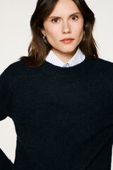 Selected Camisola de lã e alpaca Azul