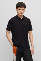 Cortefiel Short-sleeved polo shirt Black