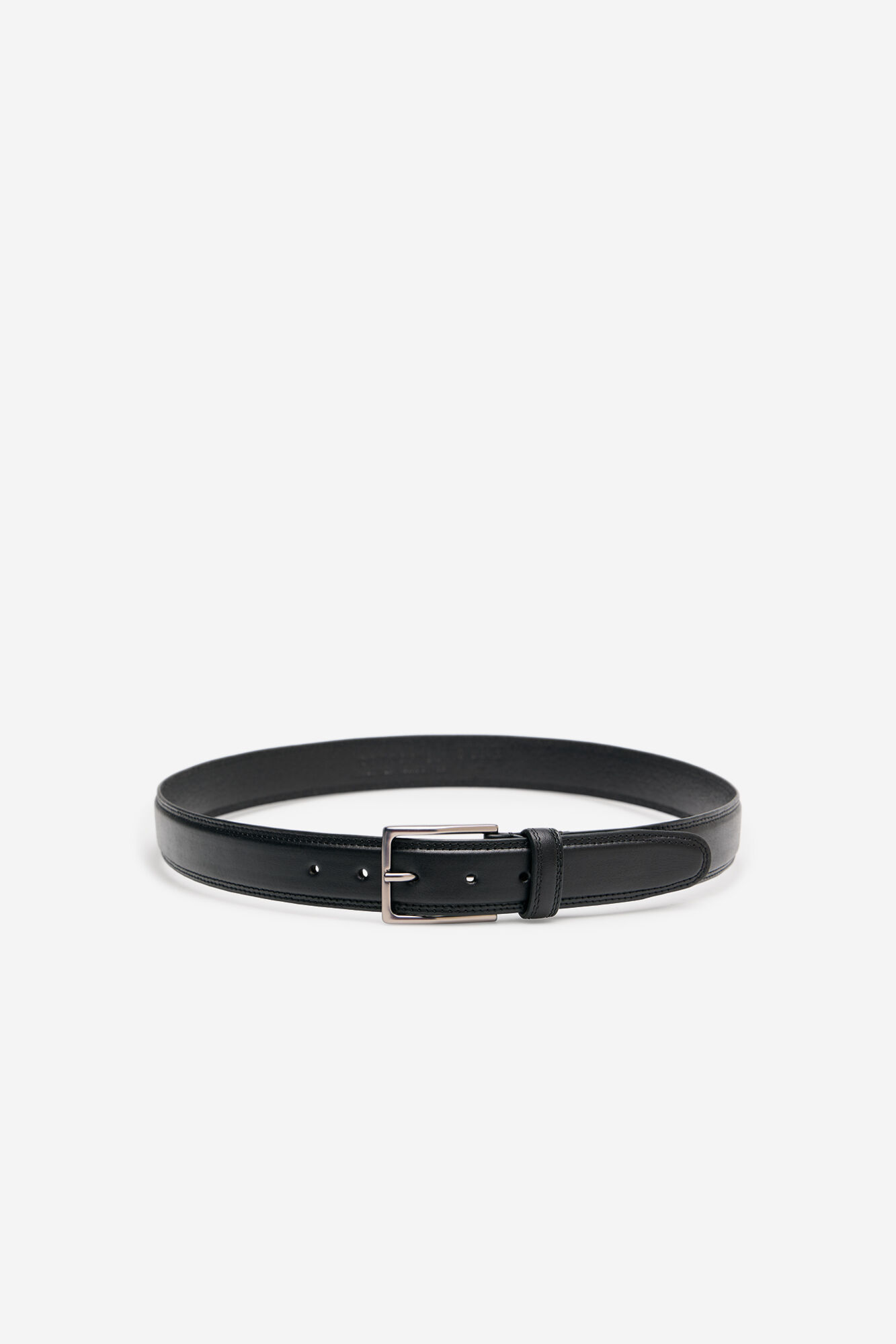 Cortefiel Leather sport belt Black