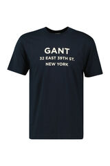 Gant Camiseta com estampado gr&aacute;fica Preto