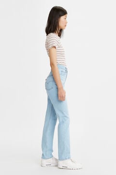 Cortefiel 70s High Slim Straight™ jeans Turquoise