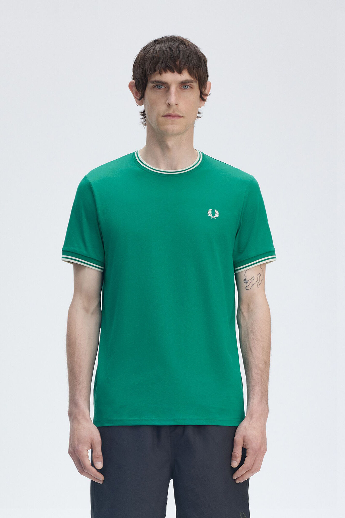 Fred Perry T-shirt masculina de manga curta  Verde
