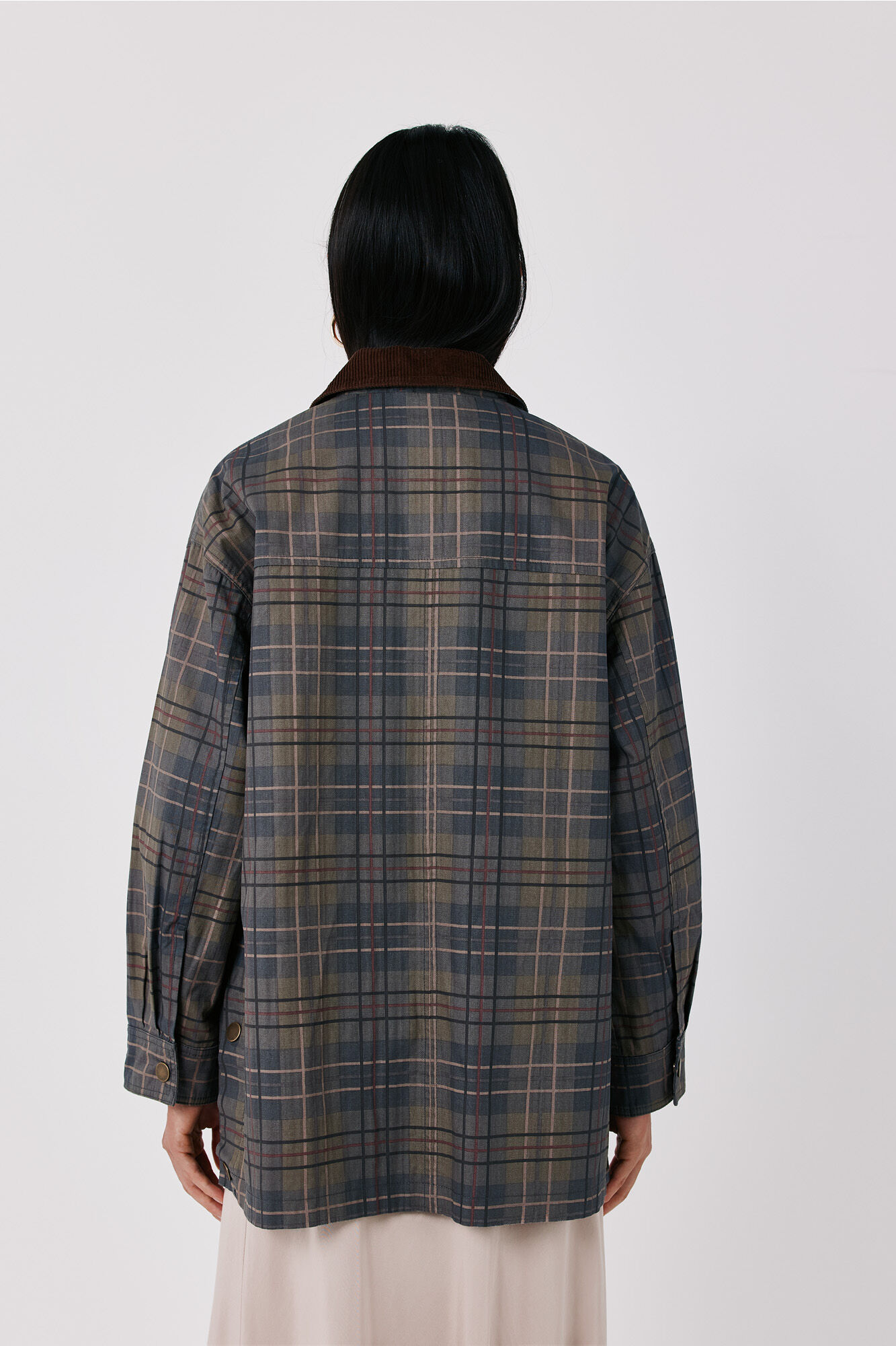 Cortefiel Long waxed parka Multicolour