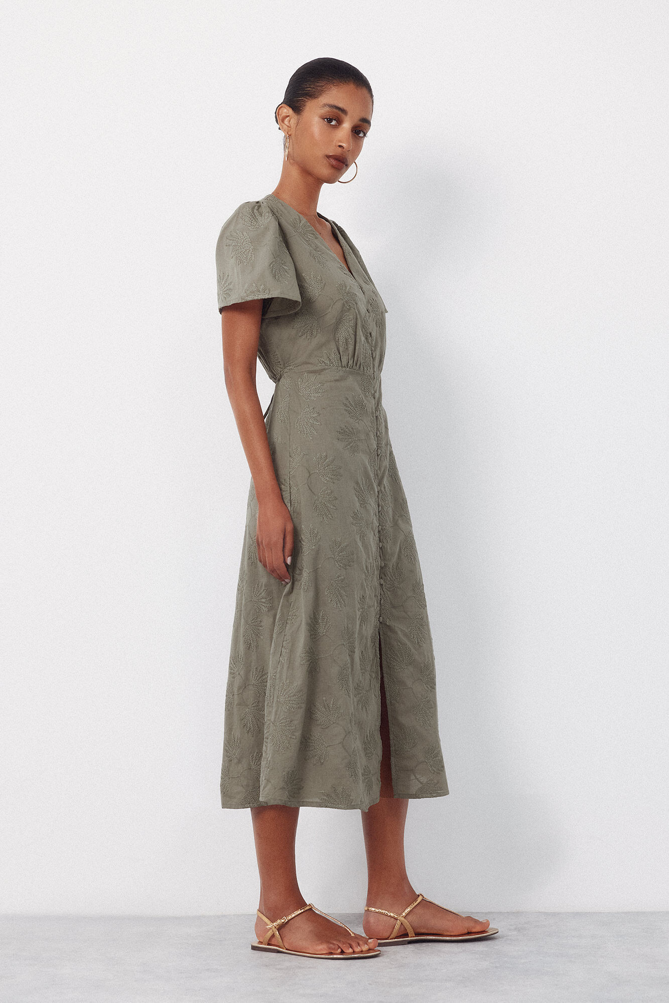 Cortefiel Embroidered dress