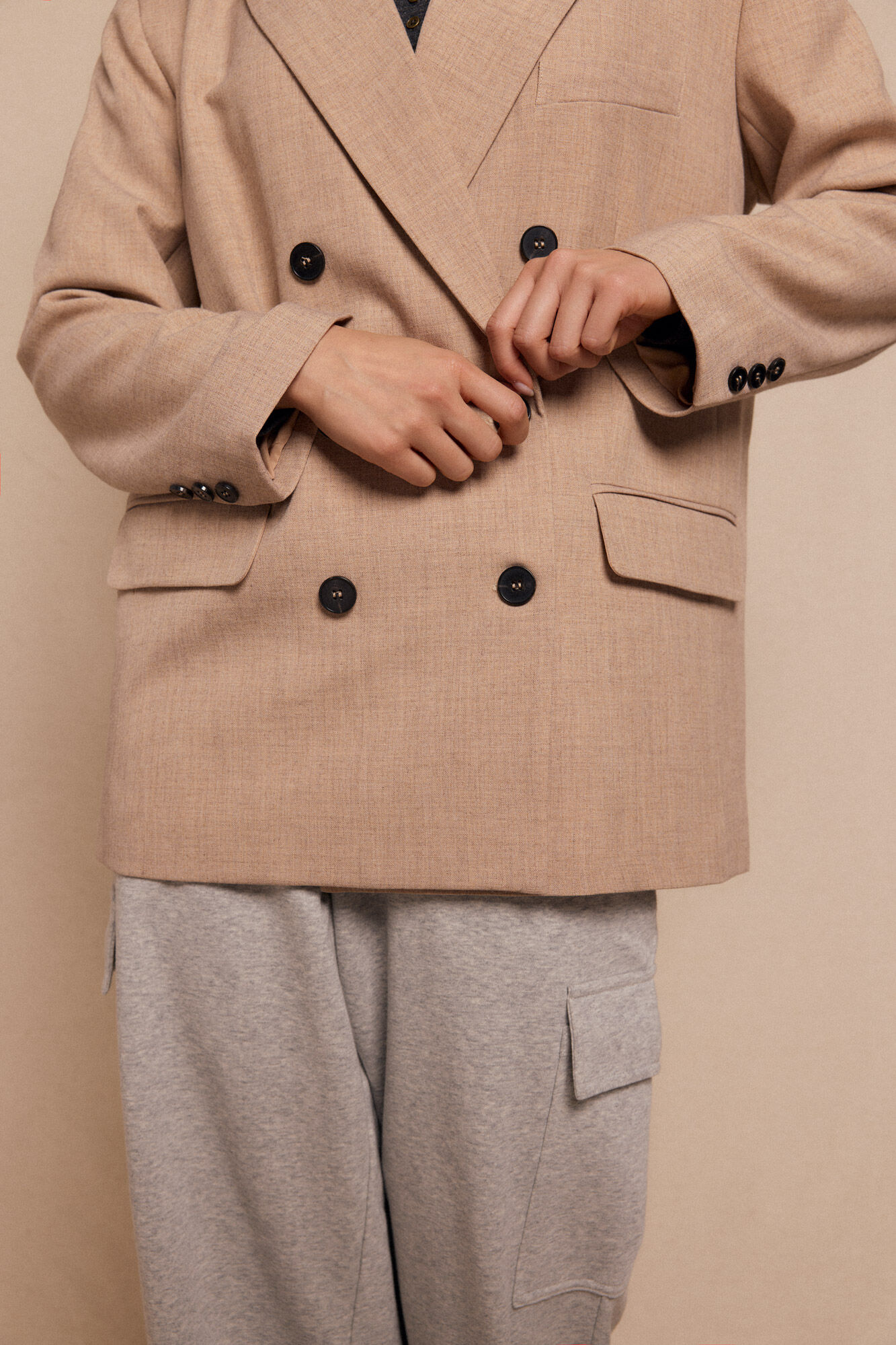 Slowlove Blazer oversized Tostado