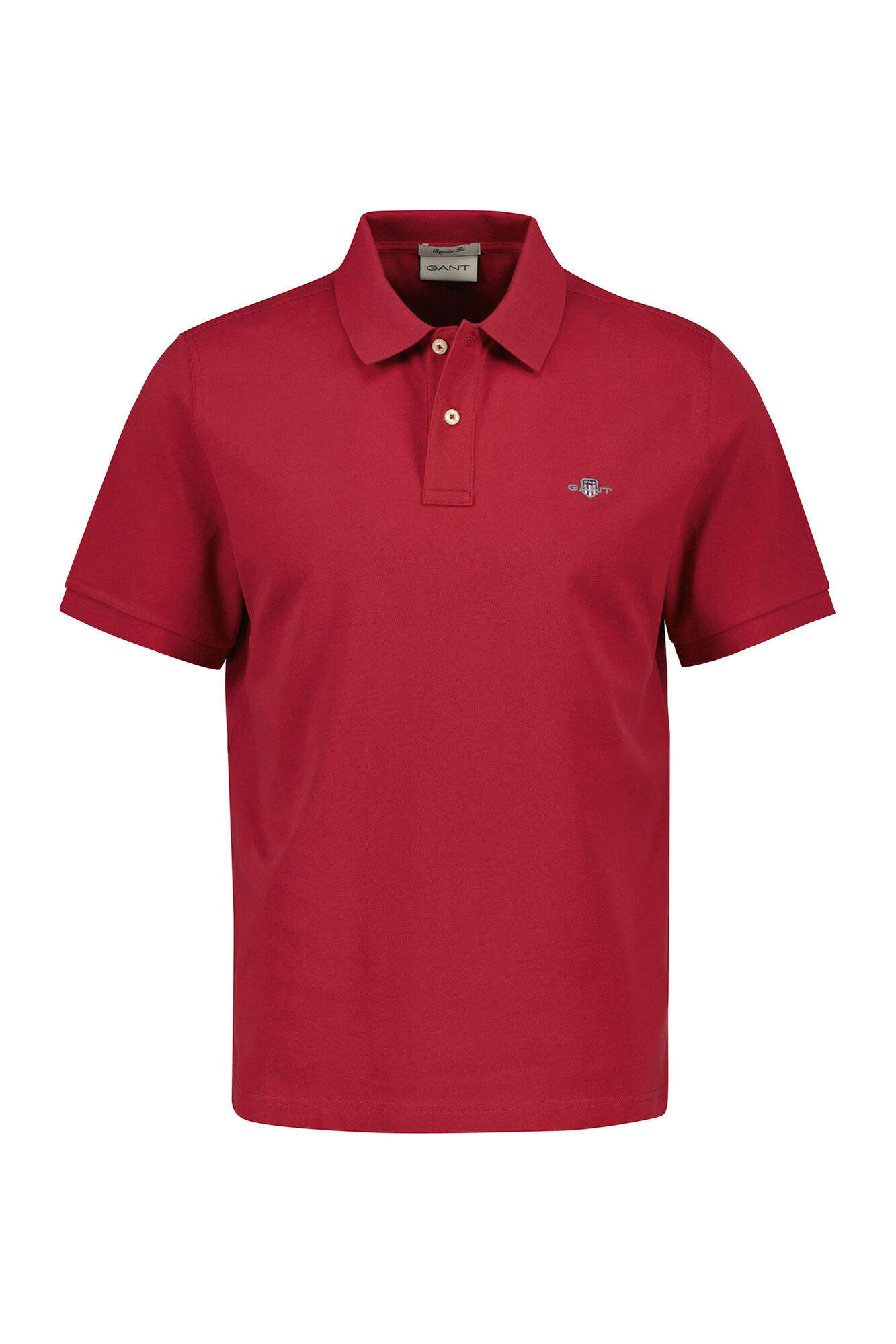 Gant Polo Regular Fit Shield de piqu&eacute; Vermelho