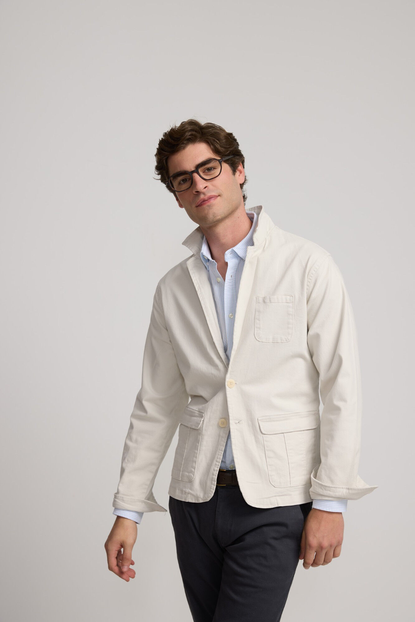 Silbon Casual semi-blazer Beige